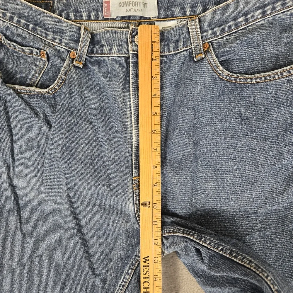 Levis 560 Jeans Mens 38x30 (Fits 36x28) Comfort Loose Fit Tapered Leg‎ Blue Y2K